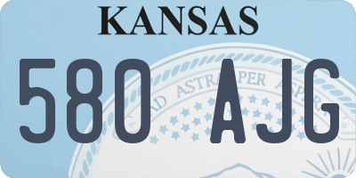 KS license plate 580AJG
