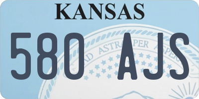 KS license plate 580AJS