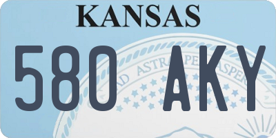 KS license plate 580AKY