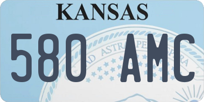 KS license plate 580AMC