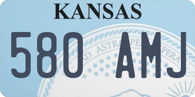 KS license plate 580AMJ