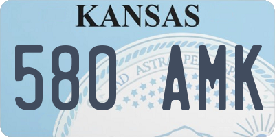 KS license plate 580AMK