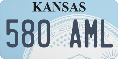 KS license plate 580AML