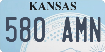KS license plate 580AMN