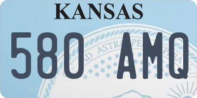 KS license plate 580AMQ