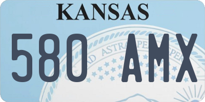 KS license plate 580AMX
