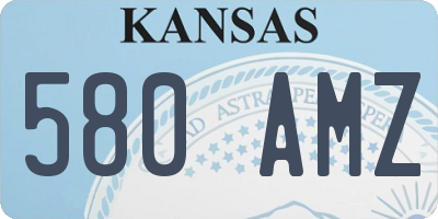 KS license plate 580AMZ