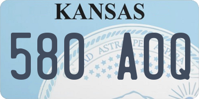 KS license plate 580AOQ