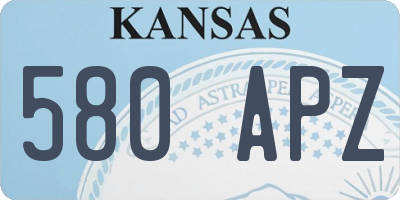 KS license plate 580APZ