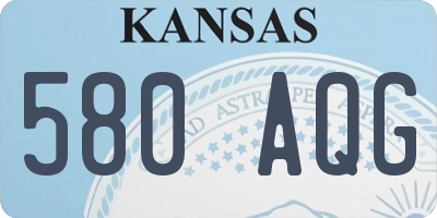 KS license plate 580AQG