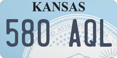 KS license plate 580AQL