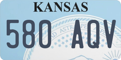 KS license plate 580AQV