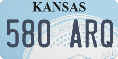 KS license plate 580ARQ