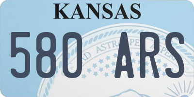KS license plate 580ARS