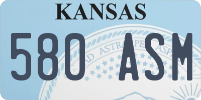 KS license plate 580ASM