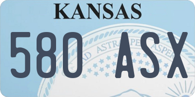 KS license plate 580ASX