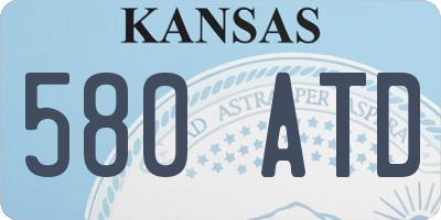 KS license plate 580ATD
