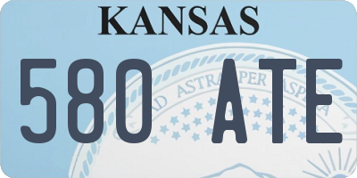 KS license plate 580ATE