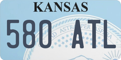 KS license plate 580ATL