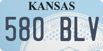 KS license plate 580BLV