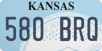 KS license plate 580BRQ