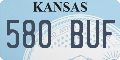 KS license plate 580BUF