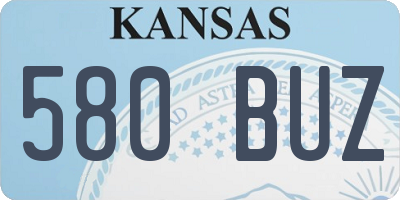 KS license plate 580BUZ