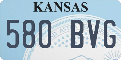 KS license plate 580BVG