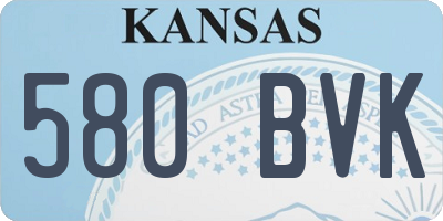 KS license plate 580BVK