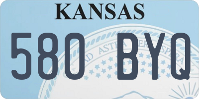 KS license plate 580BYQ