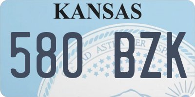 KS license plate 580BZK
