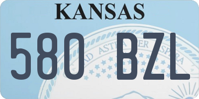 KS license plate 580BZL