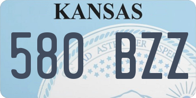 KS license plate 580BZZ