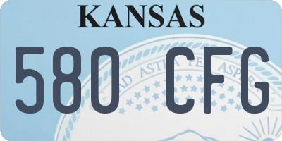 KS license plate 580CFG