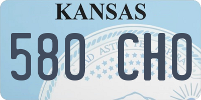 KS license plate 580CHO