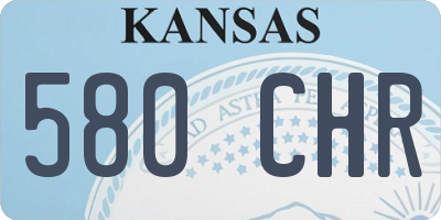 KS license plate 580CHR
