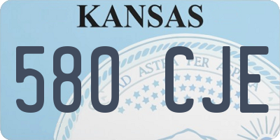 KS license plate 580CJE