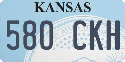 KS license plate 580CKH