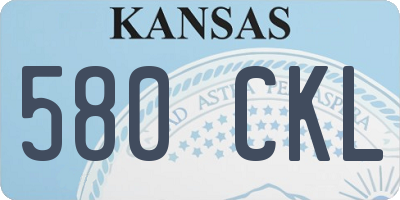 KS license plate 580CKL
