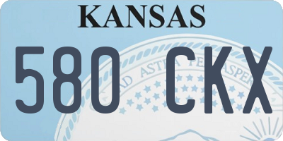KS license plate 580CKX
