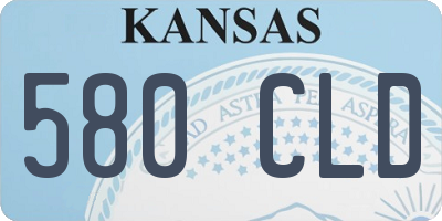 KS license plate 580CLD