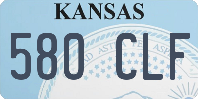KS license plate 580CLF