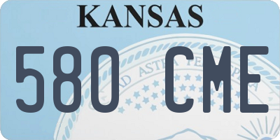 KS license plate 580CME