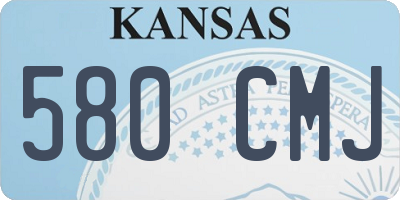 KS license plate 580CMJ