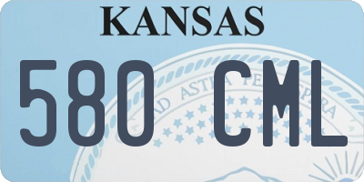 KS license plate 580CML