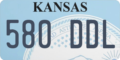 KS license plate 580DDL