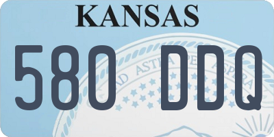 KS license plate 580DDQ