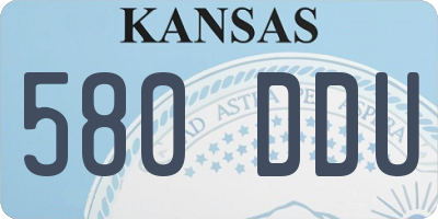 KS license plate 580DDU