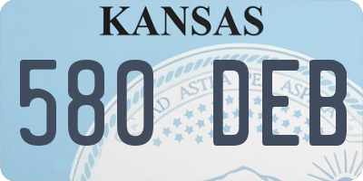 KS license plate 580DEB