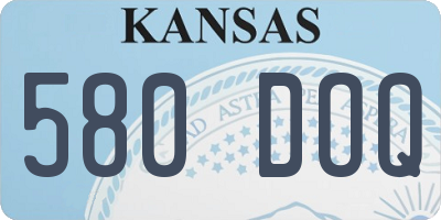KS license plate 580DOQ